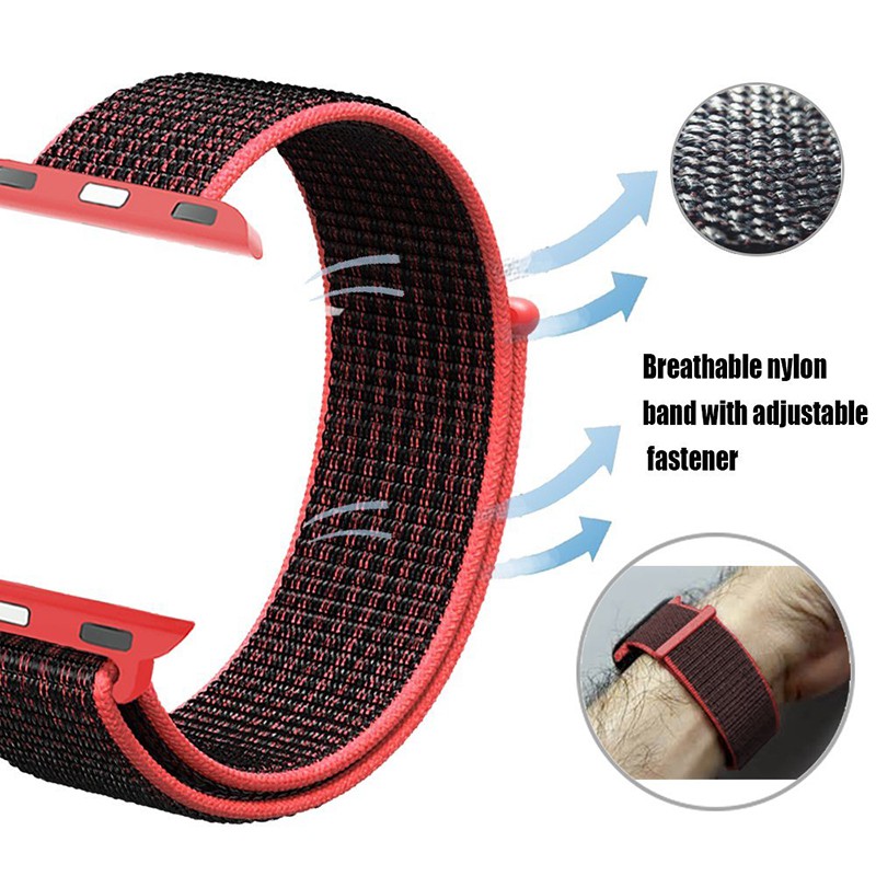 Apple Watch Serie 38mm 44mm Nylon Soft Breathable Sport Replacement Iwatch Strap Shopee Singapore