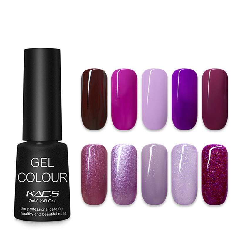 KADS 7ml Nail Gel Polish Soak Off UV LED 16 Colors Gel Polish | Shopee ...