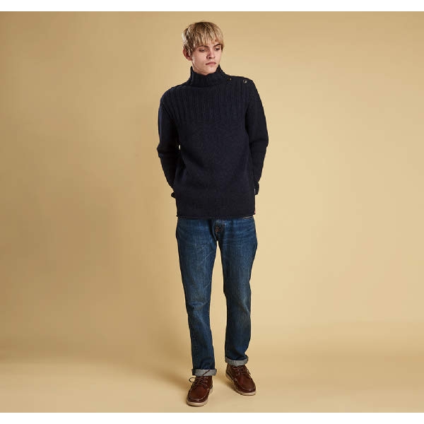 barbour thetford button neck sweater