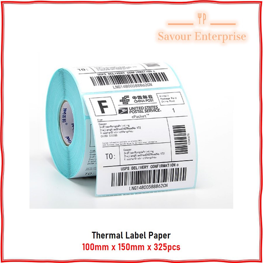 Thermal Label Printing Sticker Paper Roll 100mm x 150mm Shopee Singapore