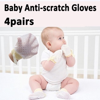 Baby Adjustable Anti-Scratching Gloves Ice Silk Soft Mittens Protection Gloves 