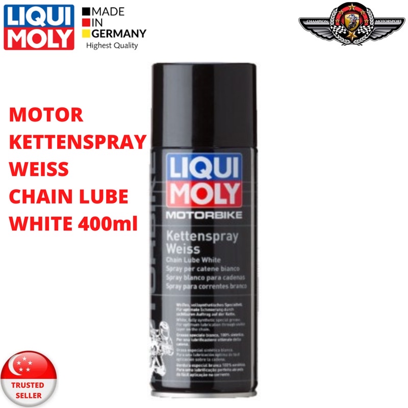 LIQUI MOLY MOTORBIKE CHAIN LUBE SPRAY WHITE (400ML)(Made in Germany 🇩🇪