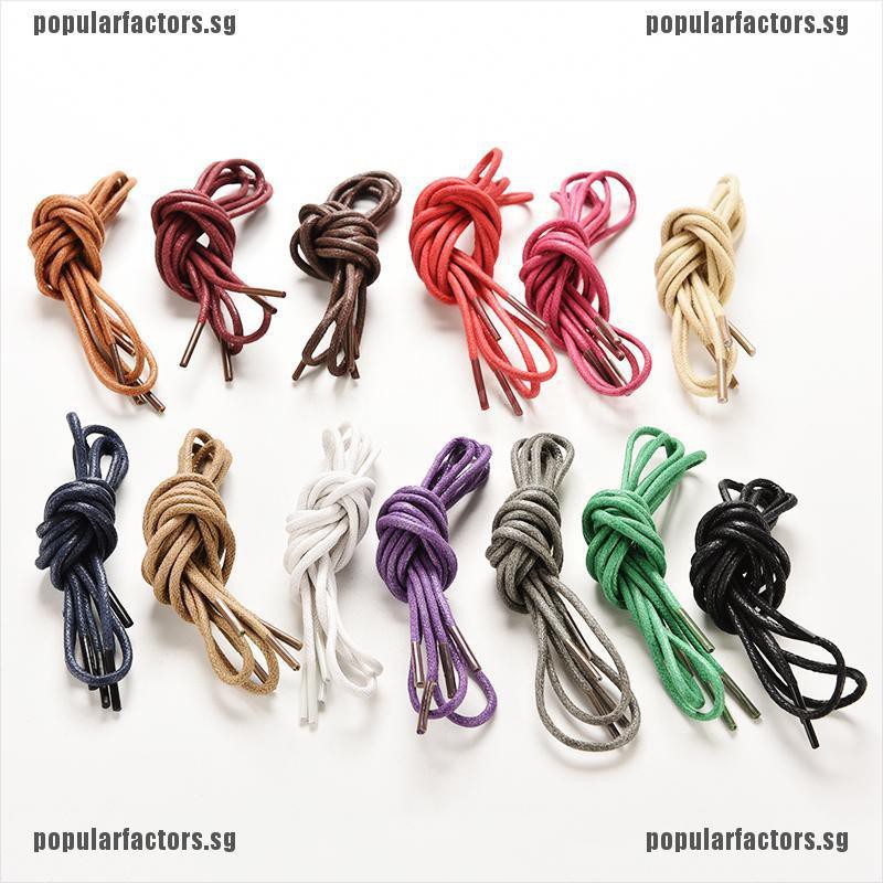 Unisex Rope Multicolor Waxed Round Cord Dress Shoe Laces Shoelace 50-150CM Hot