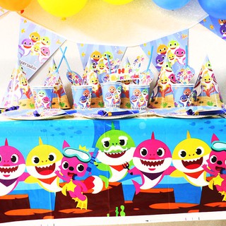 Baby Shark Birthday Party Range Girls Toys Childrens Decorations Tableware Shopee Singapore