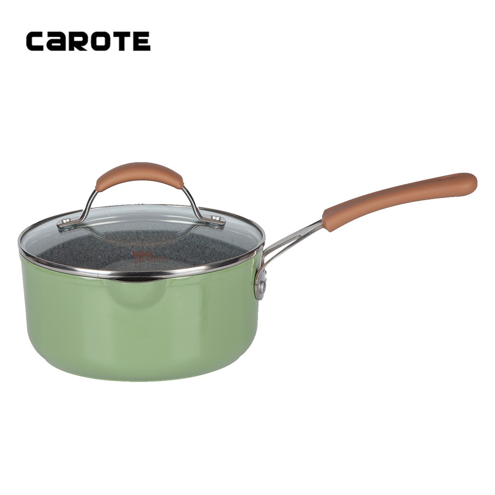 Carote Fancy Biogreen NonStick Milk Pot Saucepan With Lid and Pouring
