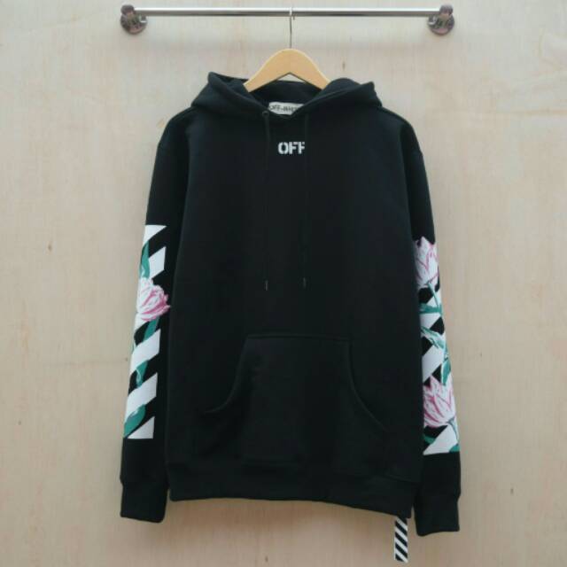 off white floral hoodie