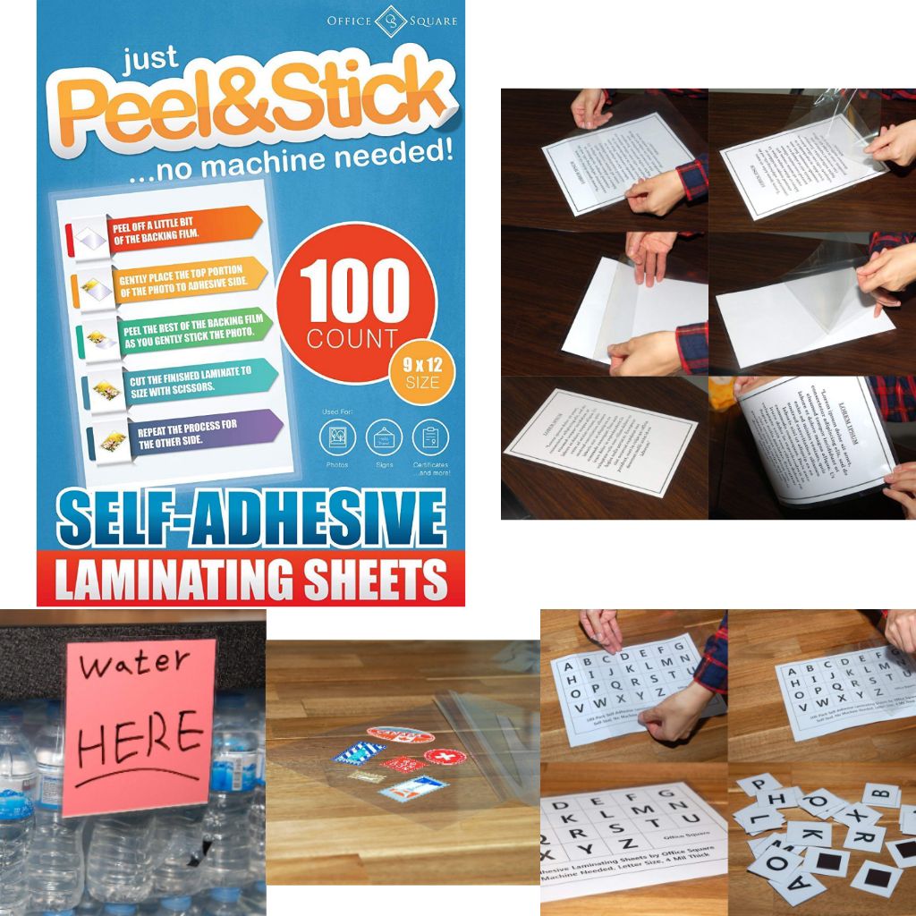 Self Adhesive Laminating Sheets By Office Square Self Seal No Laminator Machine Needed Letter Size 4 Mil Thick Shopee Singapore