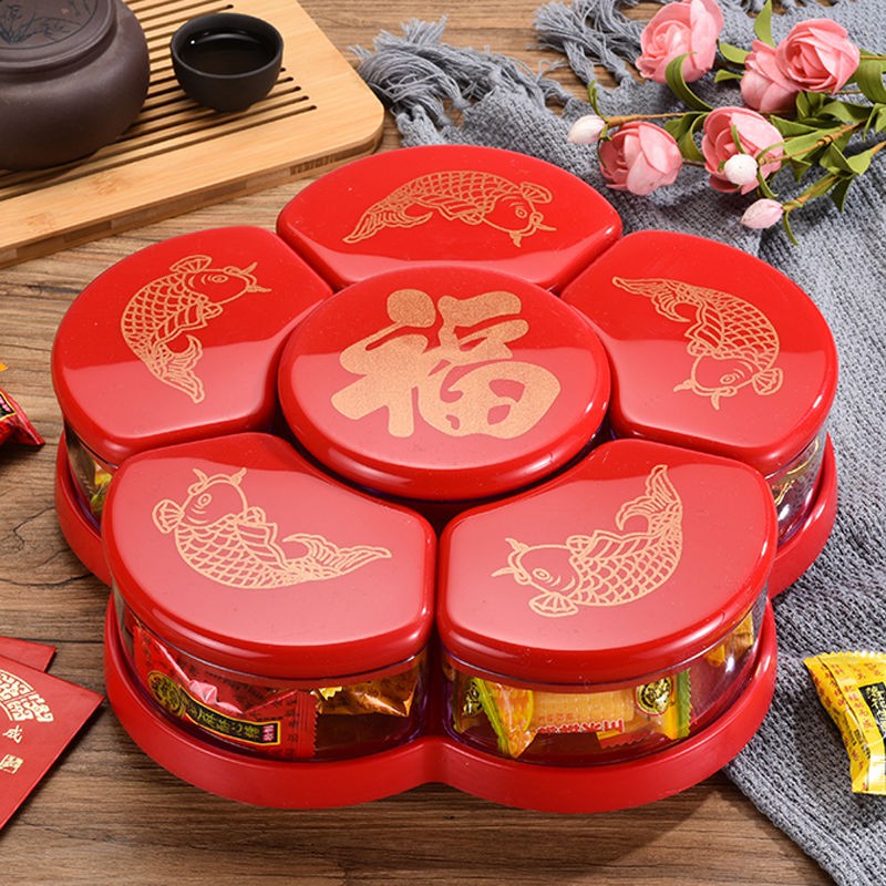 果盘 Chinese New Year Candy Box Home Living Room Chinese New Year Wedding House D Shopee Singapore