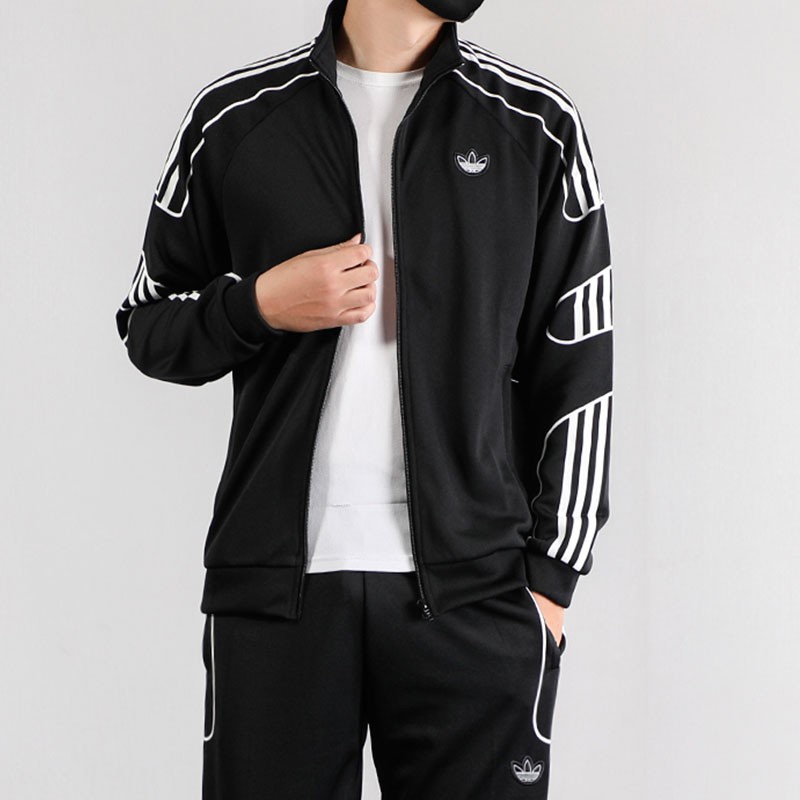 black and white adidas jacket mens