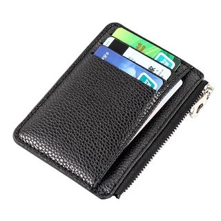Hot Sale Men Wallet Solid Color Textured Pu Zipper Card Holder Mini Coin Purse New #2