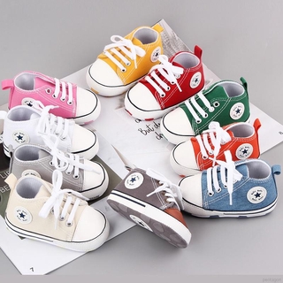 Newborn Baby Fashion Cute Canvas Shoes Kid Cute Soft Sole Non-slip Shoes Sneakers
