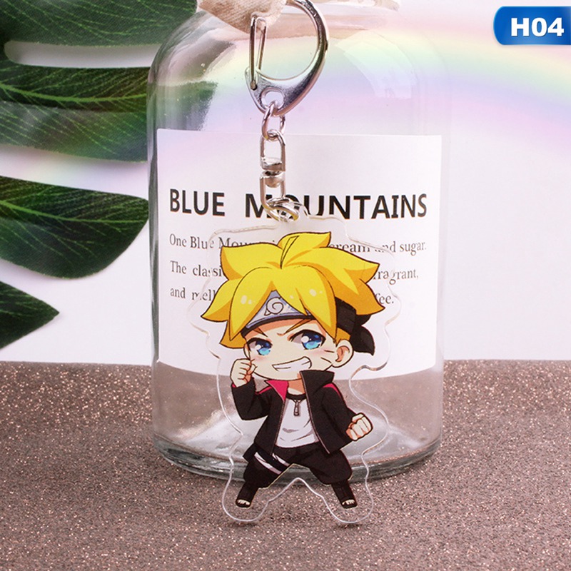 Naruto Hyuga Hinata Acrylic Keychain Key Ring Two Faces Bag Ornament