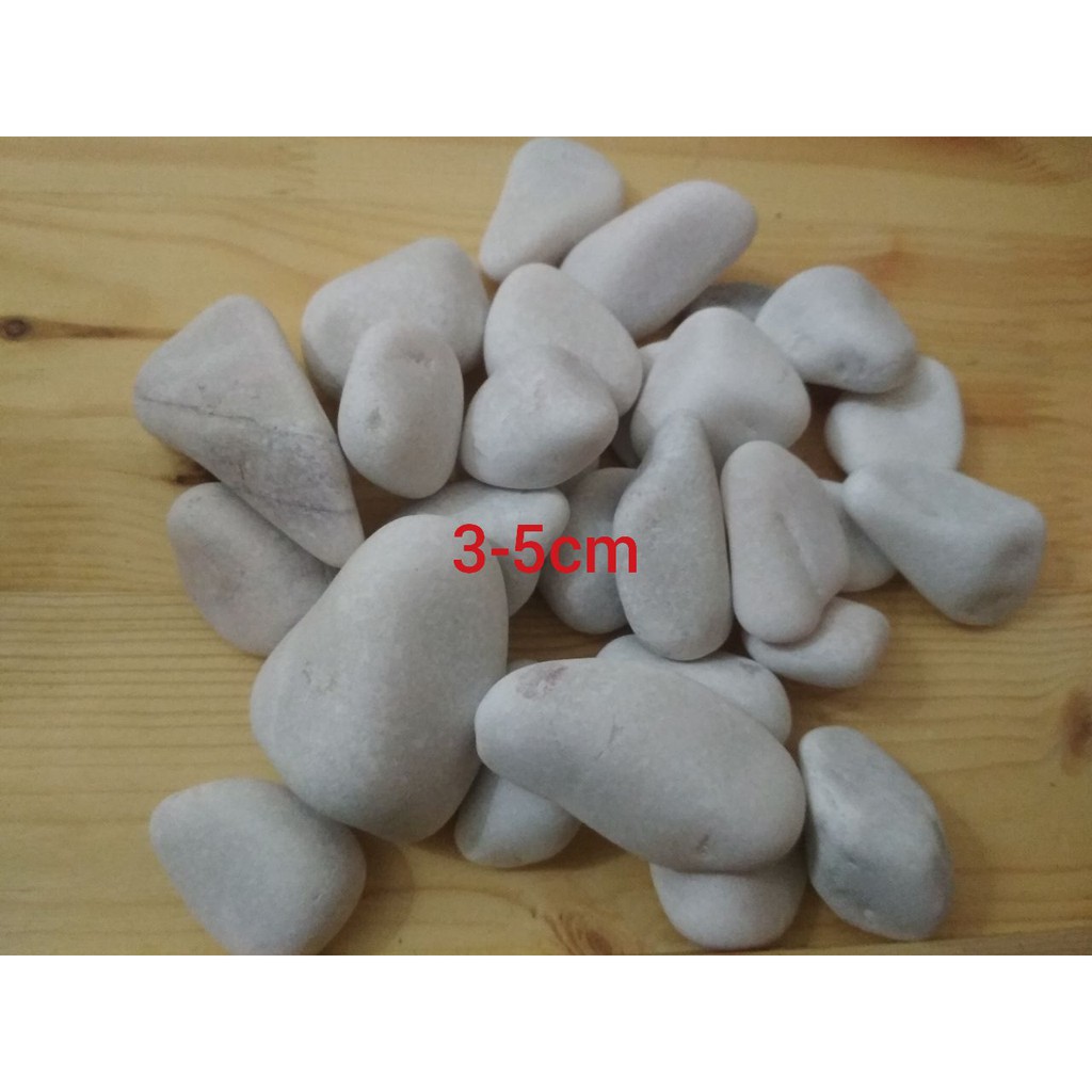 1kg White River Pebble Gardening Landscape Decor Massage Stone Batu Hiasan Putih Refleksologi Shopee Singapore