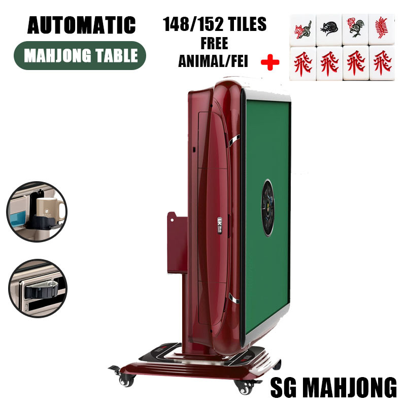Singapore Automatic Mahjong Machine Table Electric Folding Mahjong Table New Folding Four Port Machine Q8 Red Shopee Singapore