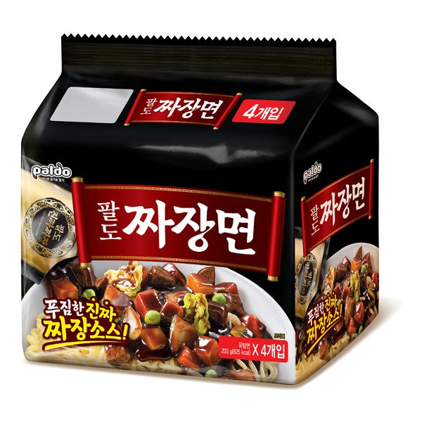 [PALDO] JAJANGMYEON 203g x 4ea Black Bean Sauce Ramen,Korean Instant
