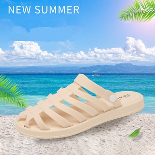 Image of Jelly Roman sandals and slippers women's shoes summer rubber soft bottom outwear beach sandals