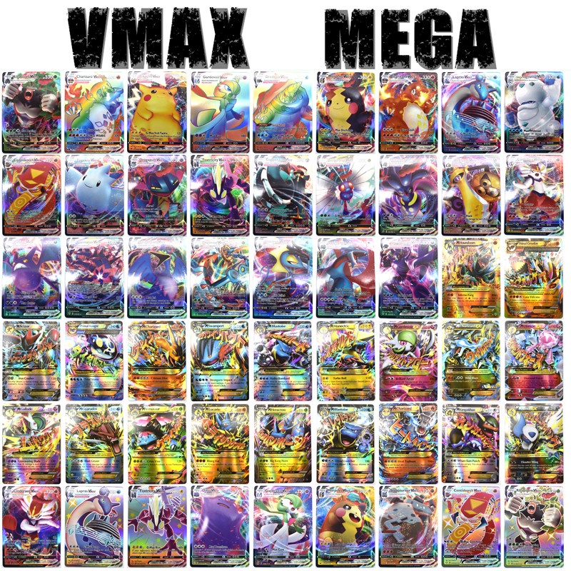 Pokemon Cards Anime Shining English Pokemon Cards Tcg Game V Vmax Ex Mega Pikachu Charizard Battle Carte Trading Kids To Shopee Singapore