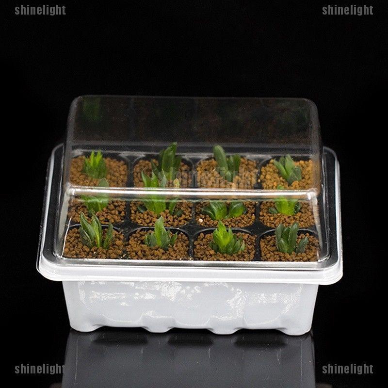『SH』12 Cell Seed Starter Kit Starting Plant Propagation Tray Dome