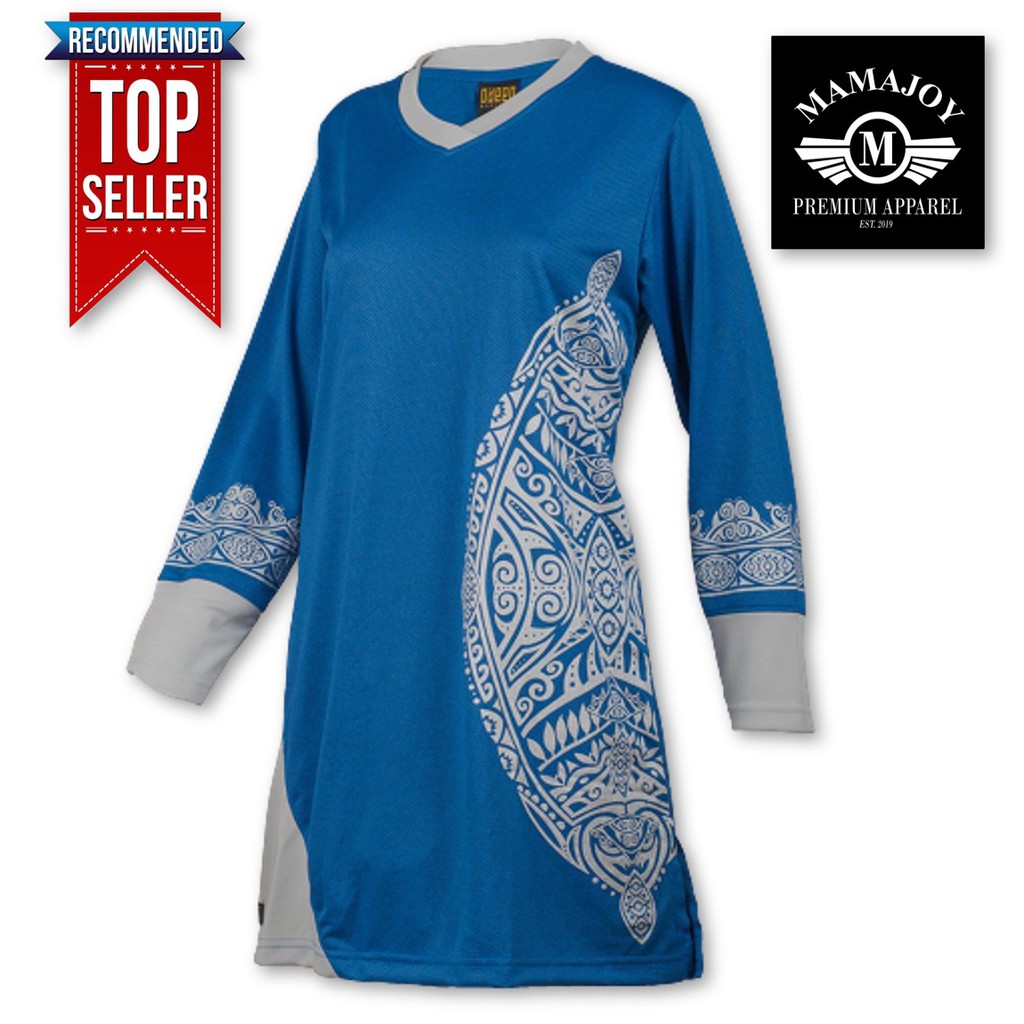 Baju Muslimah Tshirt Jersi Labuh Lengan Panjang Plus Size Long Jersey Fashion Blouse Odeen Xhh626 Royal Blue Heather Shopee Singapore