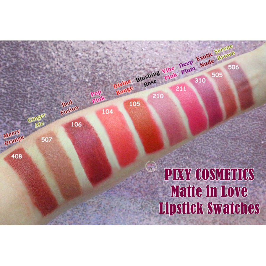 pixy matte in love lipstick