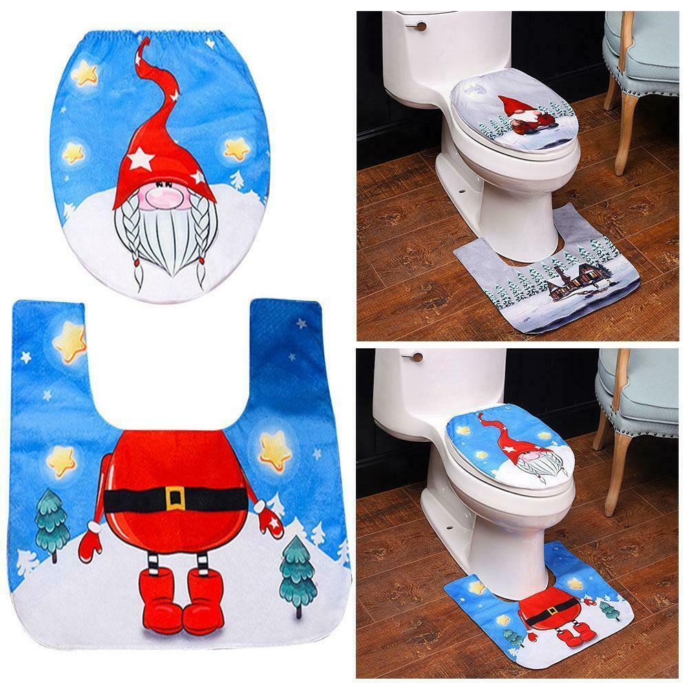 Merry Christmas Toilet Seat Cover Santa Clau Bathroom Decor Xmas Happy New Year Shopee Singapore