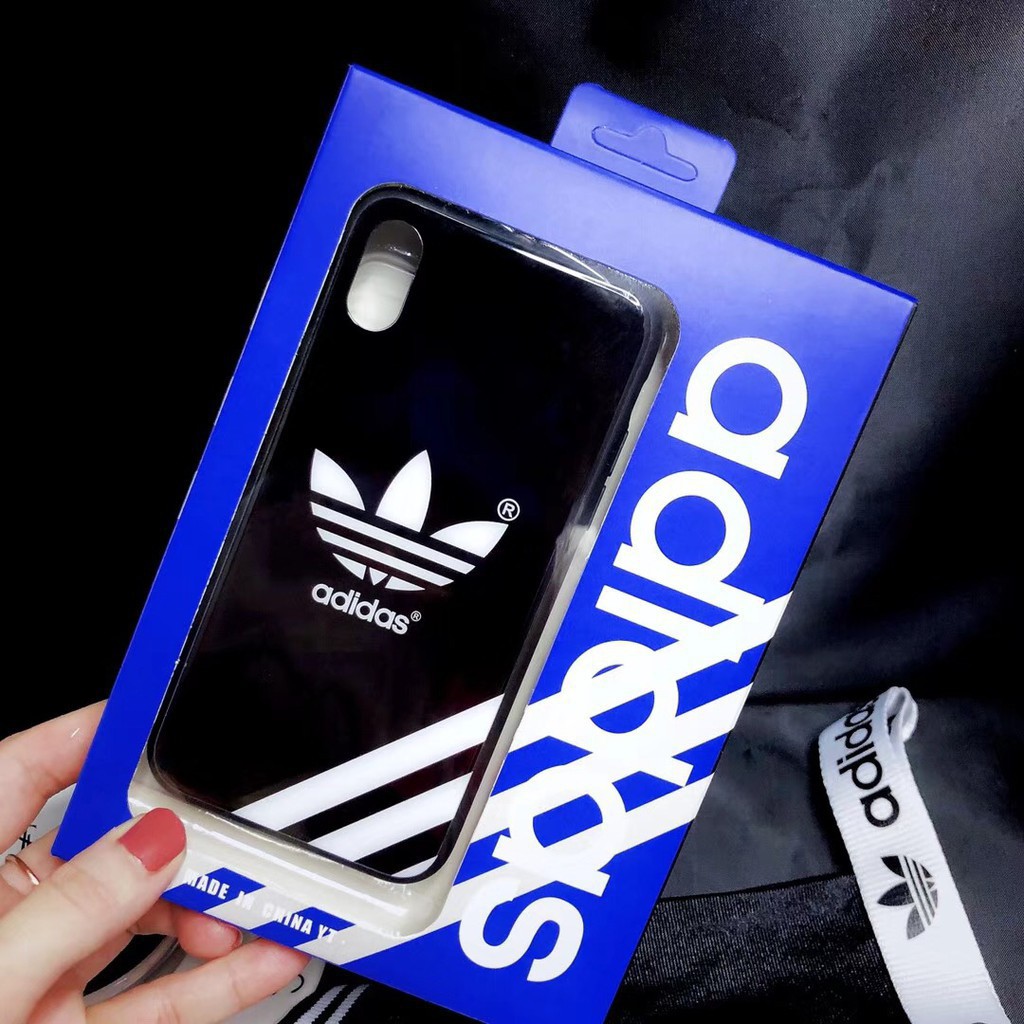 white adidas phone case