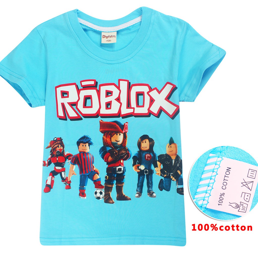 Summer Kids Childrens Roblox T Shirt Boys Short Sleeve 100 - 