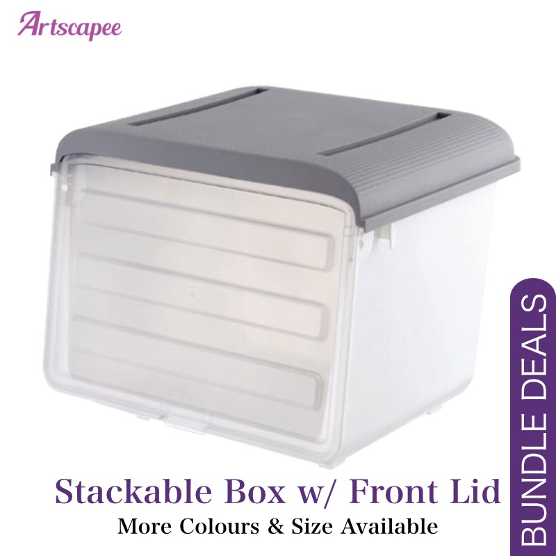 stackable storage boxes with lids