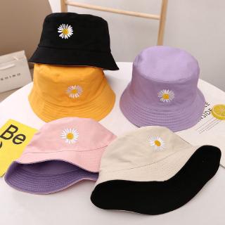 Image of [Featured] New Daisy Double-side Bucket Fisherman Hats /Summer Women Sunscreen Sun Cap / Fashion Cotton Little Daisies Trendy Hat