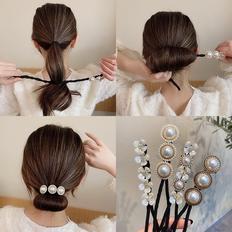 Wild Hair Bun Maker Simple Hair Accessories Hair Curler Women Pearl Flower  Shell Temperament Girls Hair Styling Tool deft bun hair tie | Shopee  Singapore