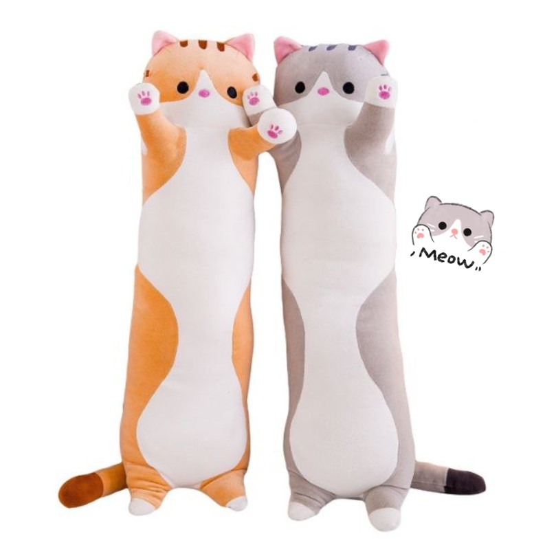 50CM 110CM Long cat plushie pillow cute stuffed toy plush doll cat plush toy children birthday gift Bubble Store