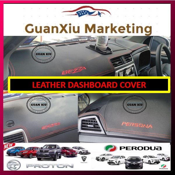 PROTON PERODUA LEATHER CAR DASHMAT DASH MAT LEATHER SUN COVER DASHBOARD