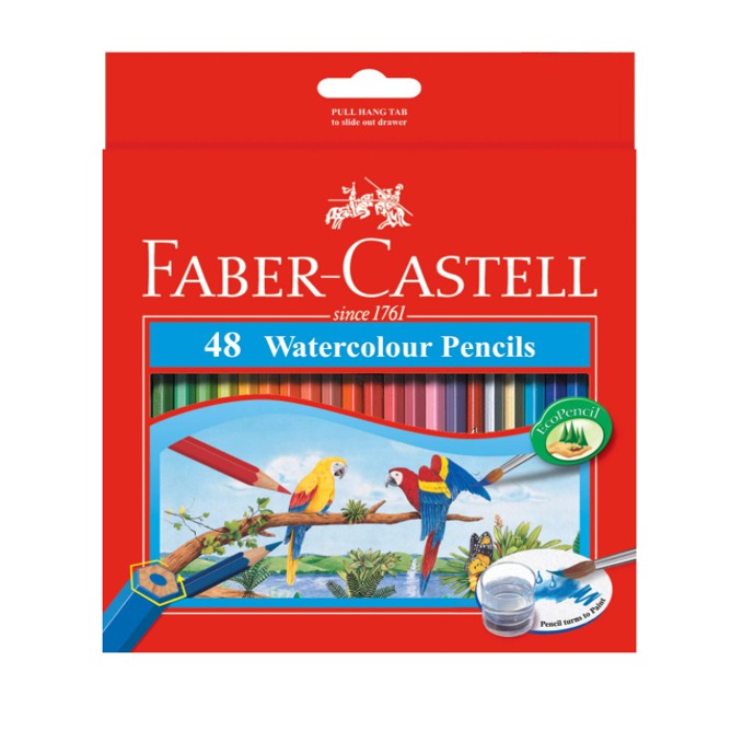 FaberCastell 48C Watercolour Pencils Parrot (48 Colours) Shopee