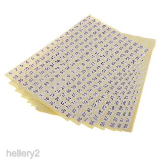 15 Sheets Round Sticky Numbered Labels 1-102 Self Adhesive Numbers ...