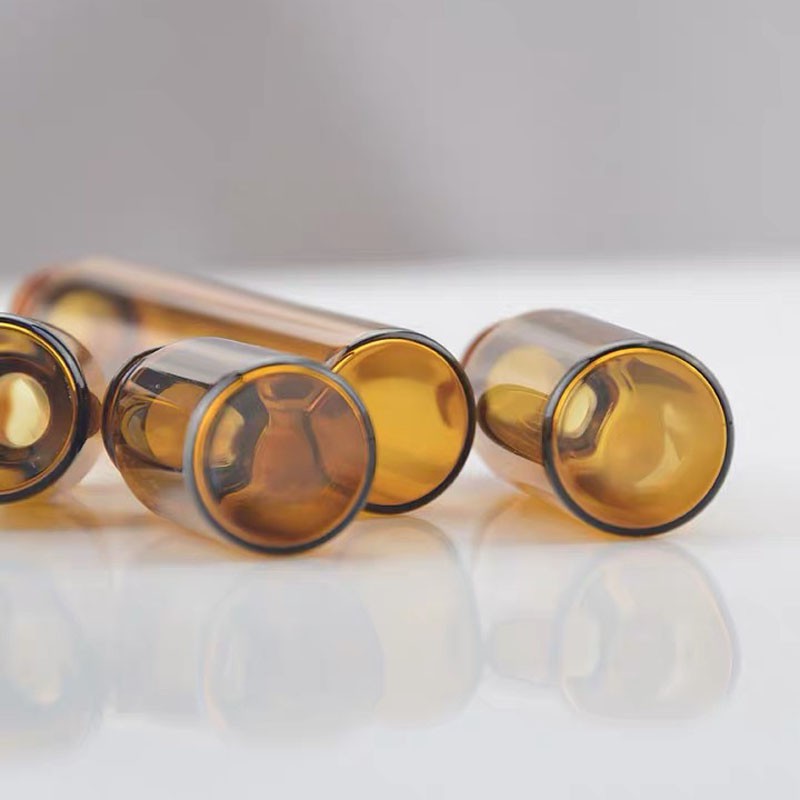 1ml 2ml 3ml 5ml 10m Amber Perfume Glass Roll on Bottle with Glass/Metal Ball Brown Roller Essential Oil Vials Thin