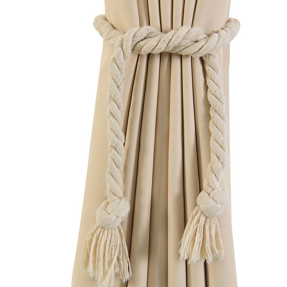 Windows Youtiankai Drapes Curtain 2pcs Cotton Hemp Knitted