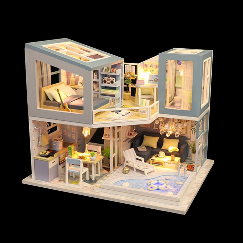 4 diy miniature dollhouse rooms