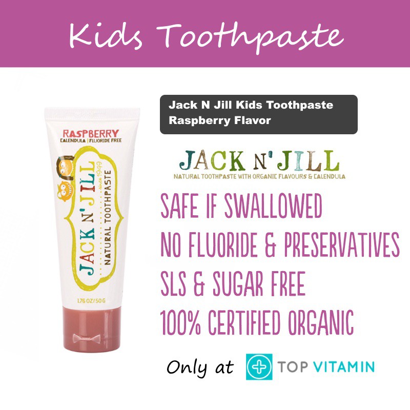 Jack N'Jill Kids Toothpaste Raspberry Flavor Shopee Singapore