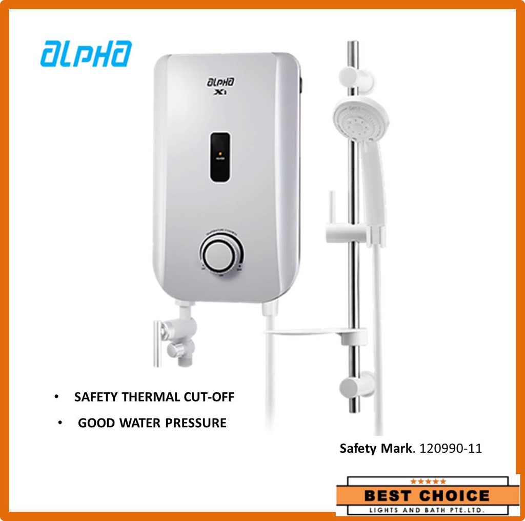 Alpha Instant Water heater EVO(Non-Rain Shower) BLACK/X3/RS/EZY ...