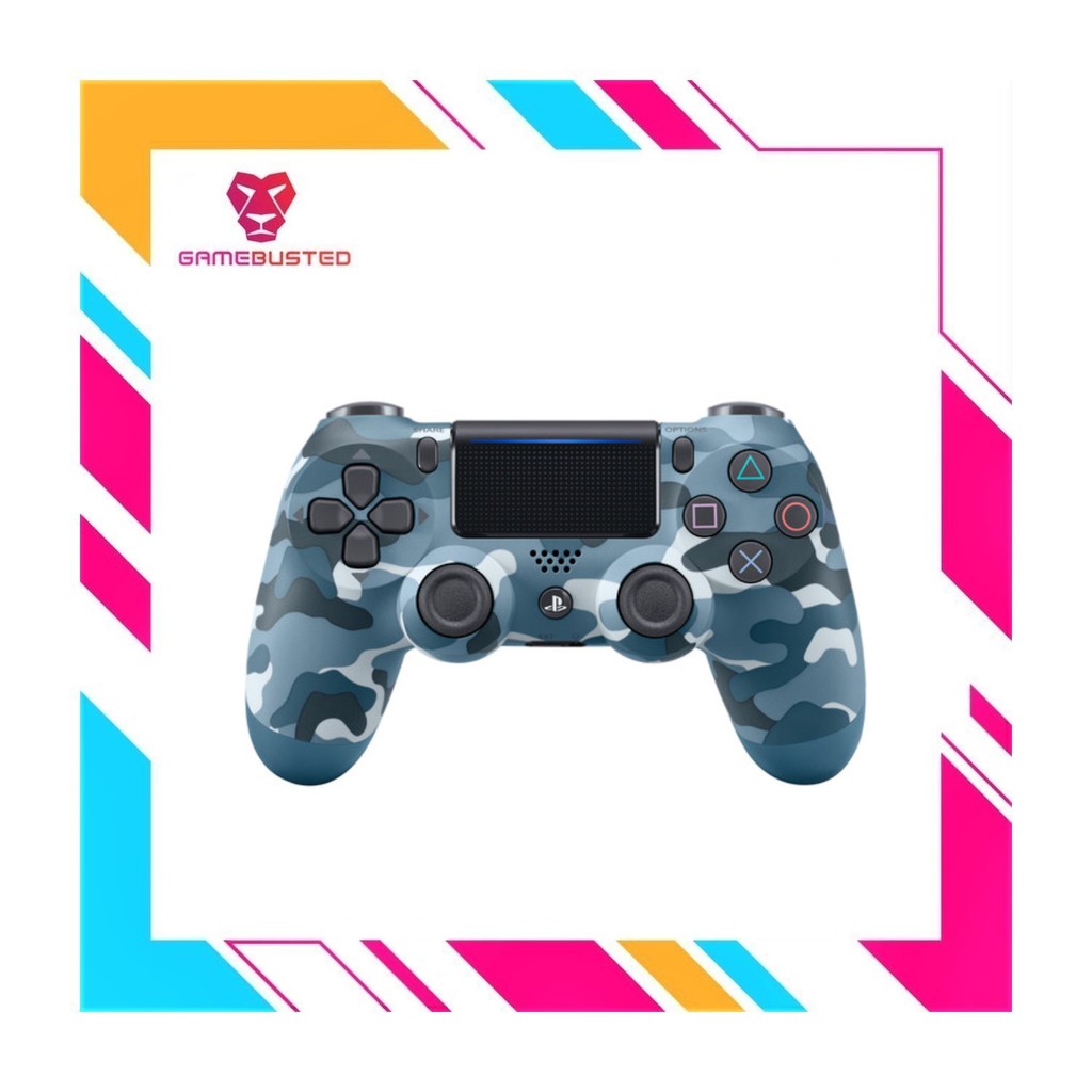 dualshock 4 wireless controller blue camouflage