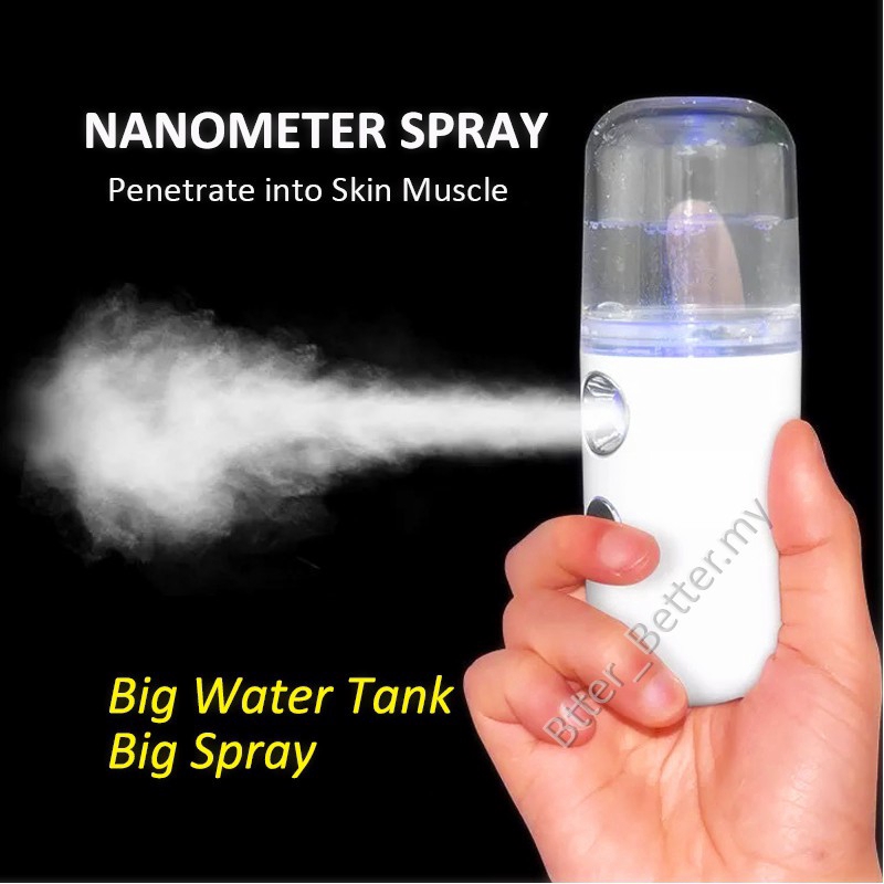 Original Mini Nano Water Mist Sprayer Facial Steamer Face Nano Spray Beauty Tools Usb Rechargeable 便携式纳米喷雾补水仪 Shopee Singapore
