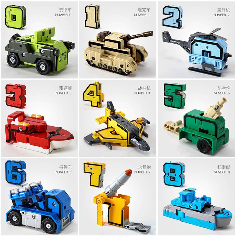 0-9 robot mainan digital ubah bentuk kereta mainan King ...