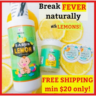 💥PROMO💥 🔥Hot Selling🔥 LEMON SOAP (Sabun Lemon) , LEMON BALM (for fever) + Garlic balm