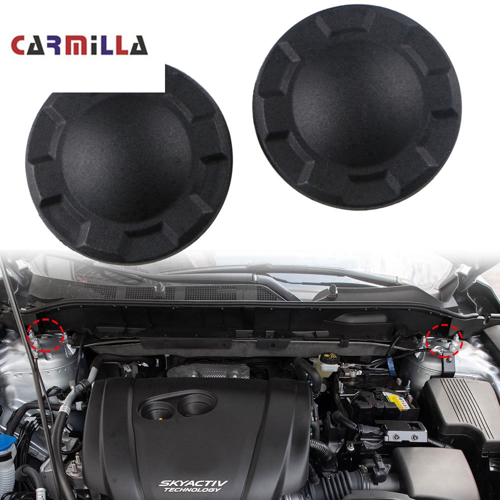 2Pcs ABS Black Shock Absorber Cover Dust Cap Protective Cover Fit for
