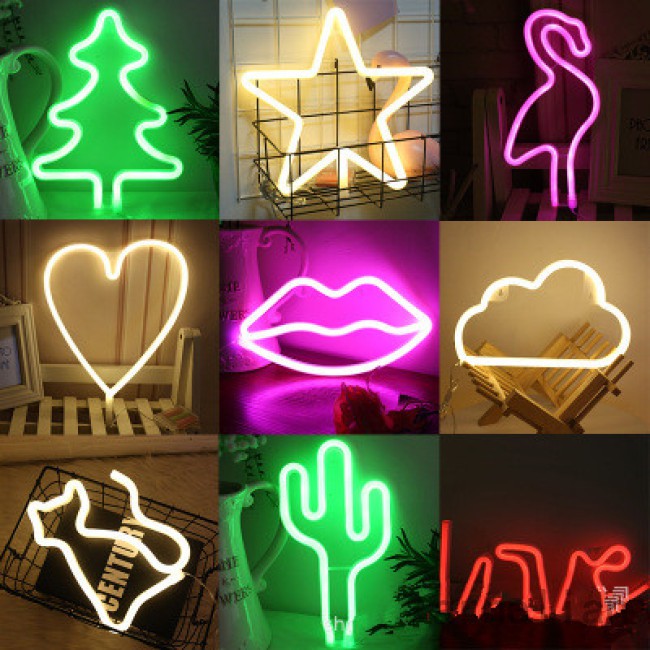 3V LED Decorative Neon Light for Party Home Office Bar ...