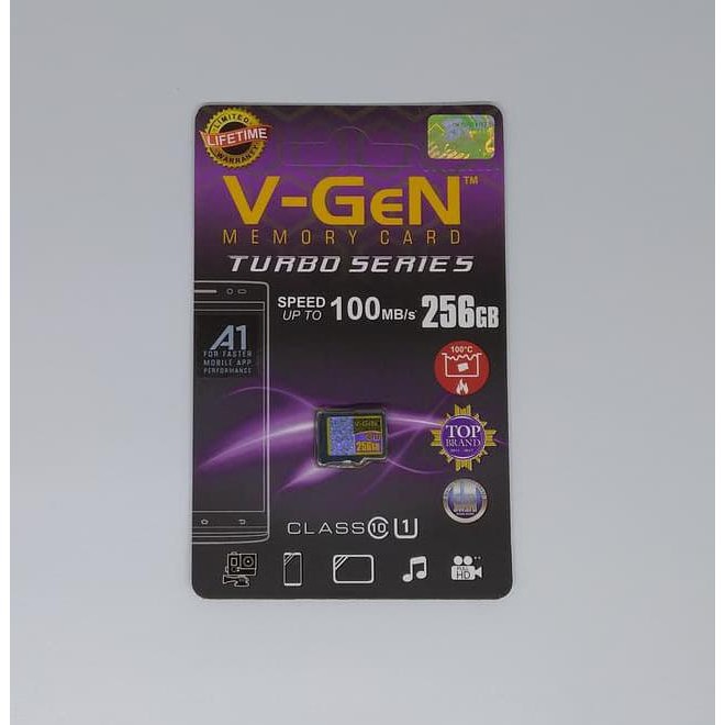 Micro Sd 256 Gb Turbo Series Class 10 100mb S 256gb V Gen Memory V Gen Shopee Singapore