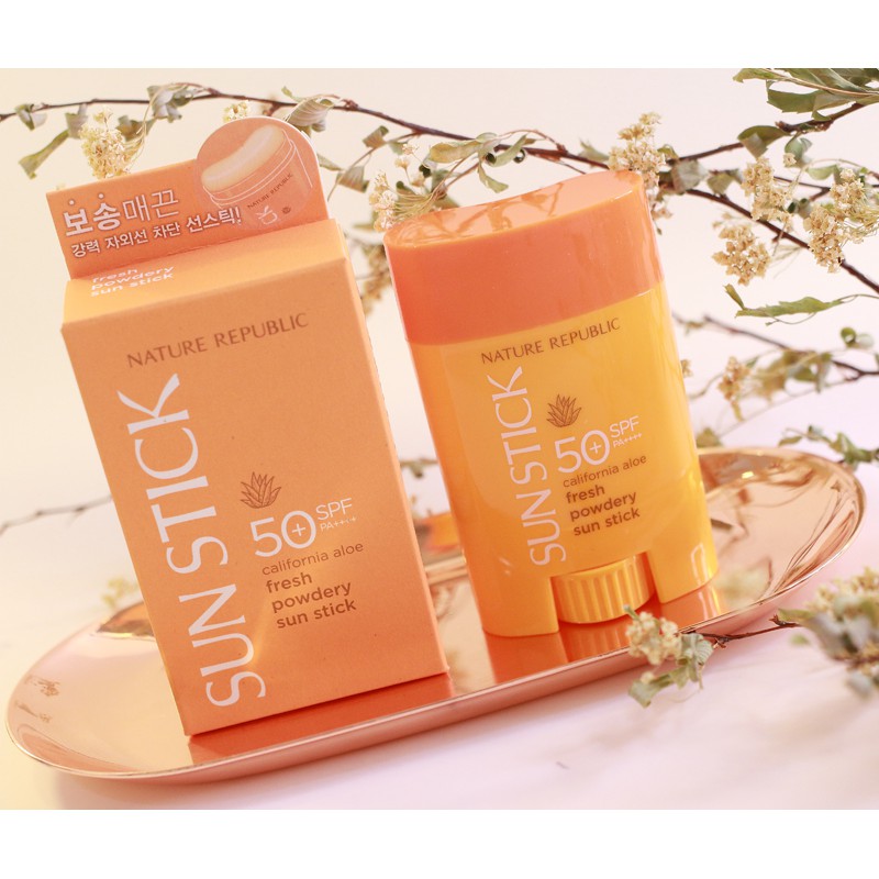 Nature Republic California Aloe Fresh Powdery Sun Stick Spf50 Pa 22g Sun Care Shipping From Korea Shopee Singapore