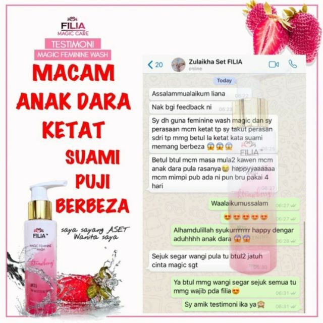 Magic Feminine Wash 7in1 Filia Shopee Singapore