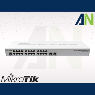 MikroTik Cloud Router Switch CRS326-24G-2S+, 24-port Gigabit Ethernet, 2-port 10G SFP+, SwOS/RouterOS, Rackmount/Desktop