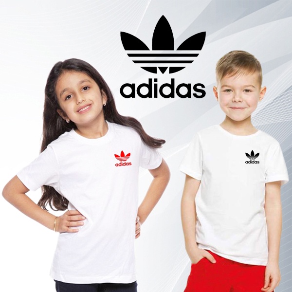 Kids Unisex Soft Comfortable T-Shirt 100% Cotton Adidas Logo Kids Unisex Soft Comfortable T-Shirt 100% Cotton Adidas Logo